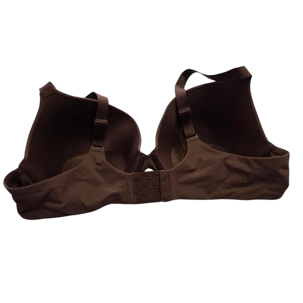 SKIMS Fits EVERYBODY Push up Demi Bra Cocoa Brown Bra 44C NWT - Picture 2 of 3